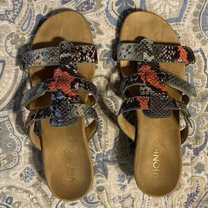 Vionic Radia Snake Print Wedge Sandal